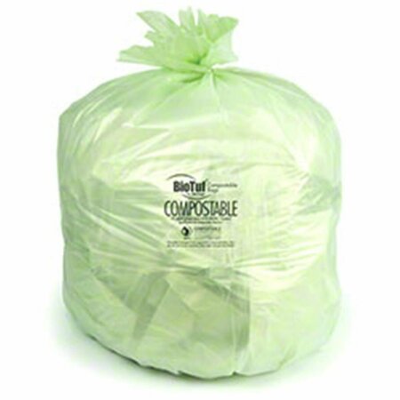 DEFENSEGUARD Bio-Plastic Compostable High Density Liners Bag, 13 gal, Light Green DE1415890